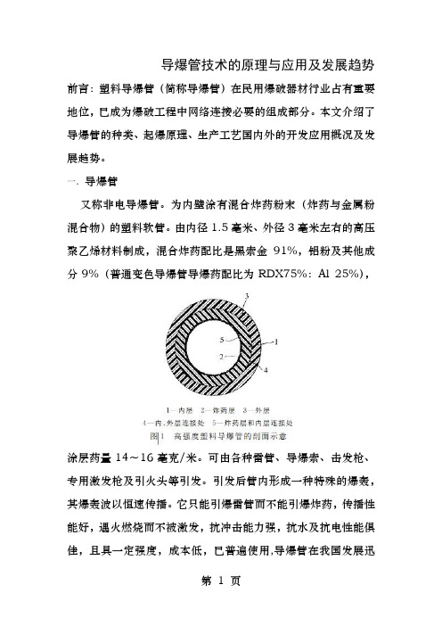 导爆管技术的原理与应用及发展趋势