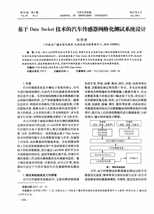 基于Data Socket技术的汽车传感器网络化测试系统设计