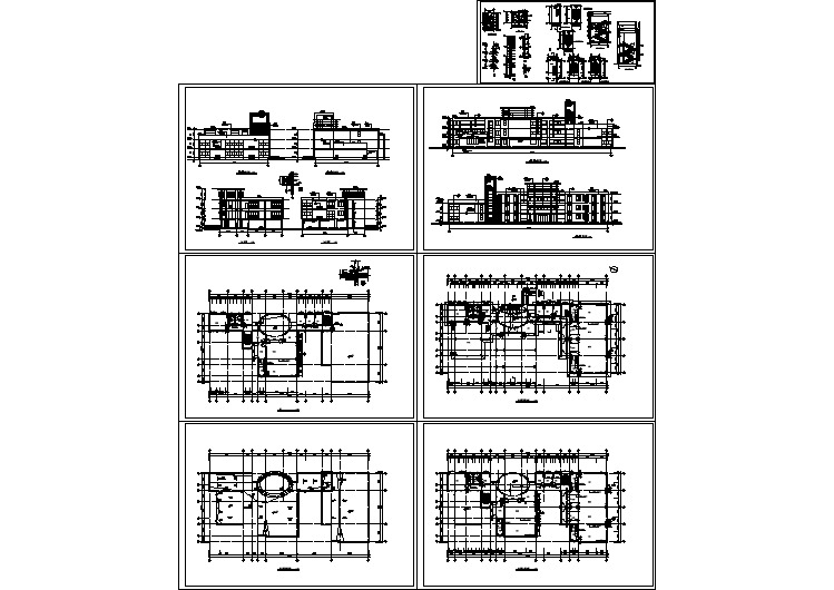 某三层幼儿园全套建筑设计CAD图