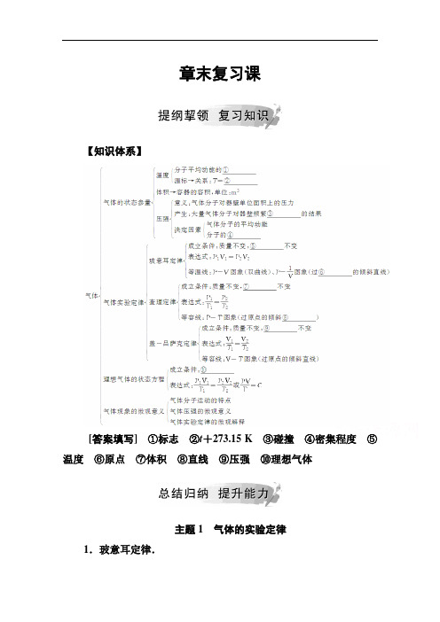 2020秋高中物理人教版选修3-3课堂演练：第八章气体章末复习课