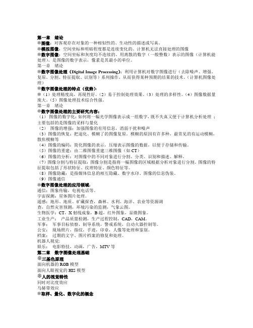 数字图像复习提纲