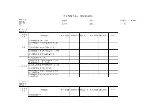 筹资与投资内控测试