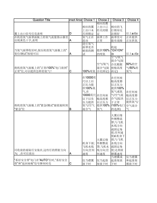 737机型理论复训中文题库