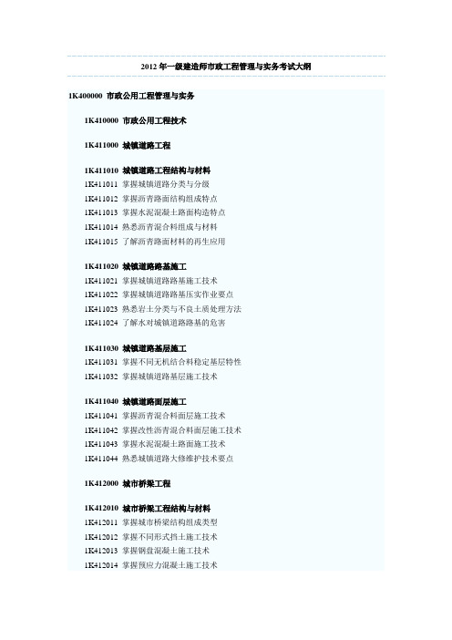 2013年市政考试大纲及考试注意事项和答题技巧