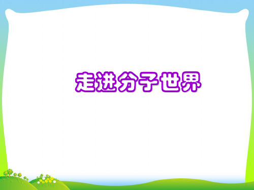 苏科版八年级物理下册课件 7.1走进分子世界(共21张PPT)