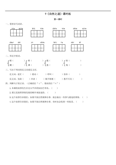 人教版四年级语文下册9自然之道