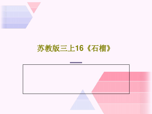 苏教版三上16《石榴》PPT文档62页