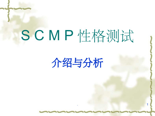 SCMP性格测试介绍与分析