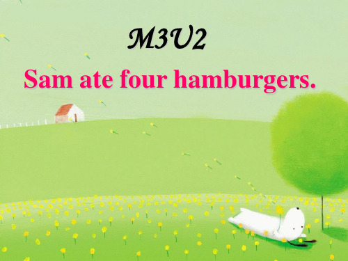 五年级英语下册课件-Module 3 Unit 2 Sam ate four hamburgers.435-外研版（三起）