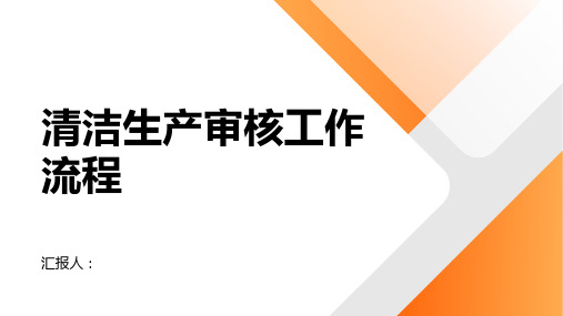 清洁生产审核工作流程资料