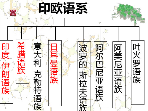 各语系语言的历史比较(二)