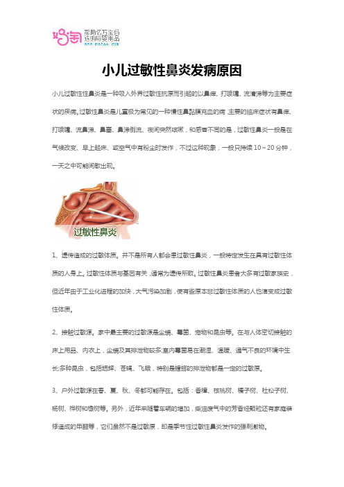 小儿过敏性鼻炎发病原因