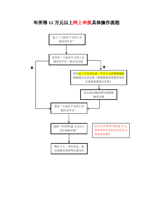 年所得12万元以上网上申报具体操作流程