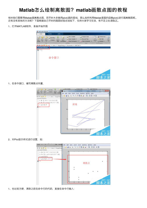 Matlab怎么绘制离散图？matlab画散点图的教程