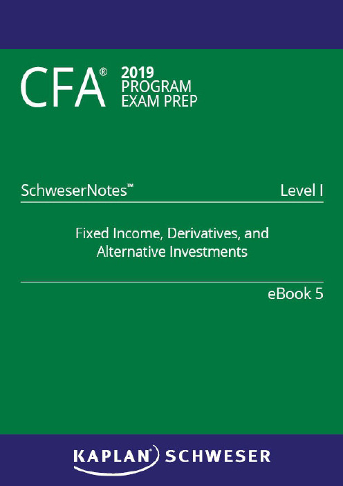 2019年金融分析师考试必备资料CFA 2019 - Level 1 SchweserNotes Book 5