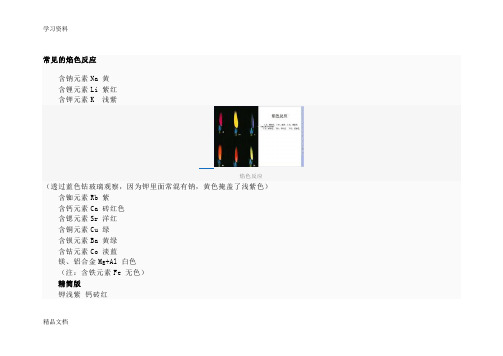 最新高中化学——焰色反应电子教案