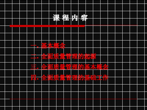 精选全面质量管理基础知识培训讲义PPT60页