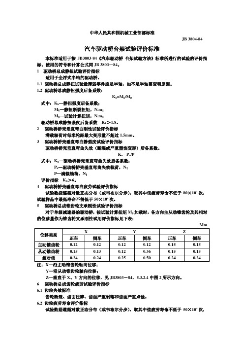 中华人民共和国机械工业部部标准(试验标准)