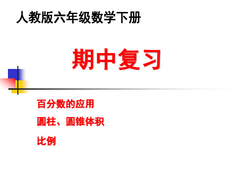 2017年人教版六年级下册数学期中复习剖析