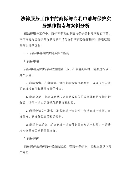 法律服务工作中的商标与专利申请与保护实务操作指南与案例分析