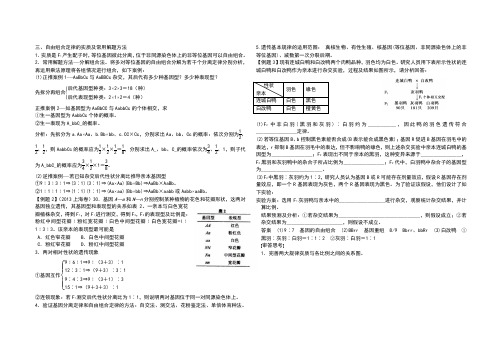 遗传自由组合习题