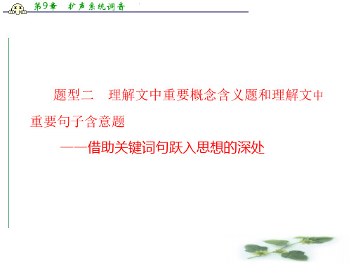 高考语文(江苏专用)一轮课件：现代文阅读 第2章 专题2 题型2 理解文中重要概念含义题和理解文中重要句子