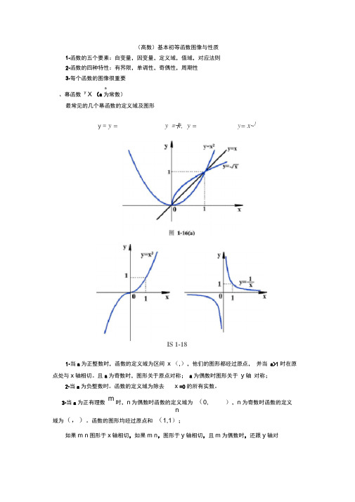 (完整)(考研高数)基本初等函数图像与性质