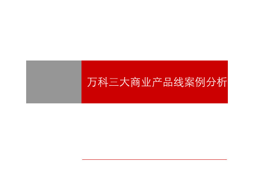 万科  三大商业产品线研究案例分析课件