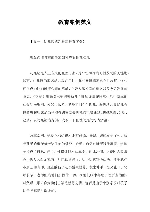 教育案例范文