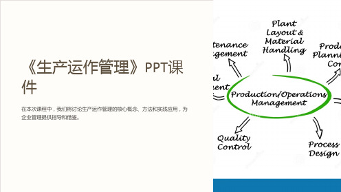 《生产运作管理》课件