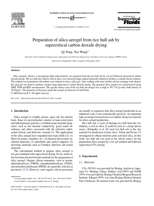 Preparation-of-silica-aerogel-from-rice-hull-ash-by-supercritical-carbon-dioxide-drying