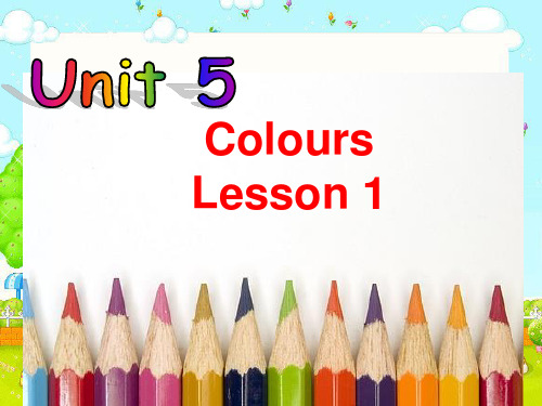 人教新起点版英语一年级上册Unit 5 Colours Lesson 1 课件2