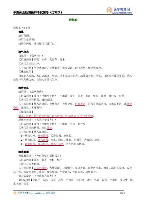 中医执业助理医师考试——方剂学04