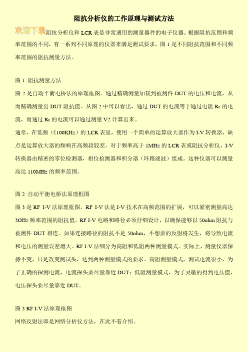 阻抗分析仪的工作原理与测试方法