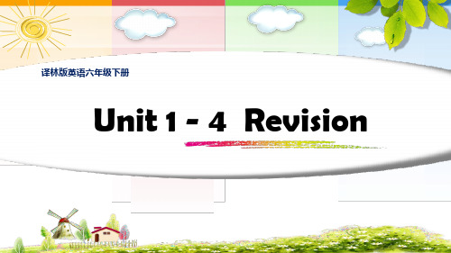 译林版(三起)英语六年级下册Unit1-4 Revision课件