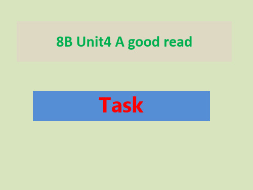 牛津译林版八年级英语下册 Unit4 Task(PPT20张)