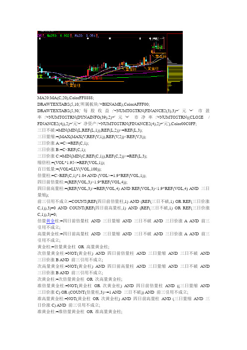 吐血推荐大智慧黄金量柱公式(图)