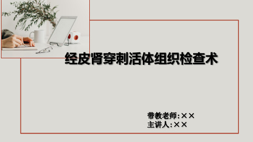 经皮肾穿刺活体组织检查术 pptx