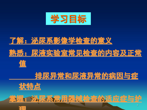 泌尿、男性生殖系统疾病的主要症状和检查