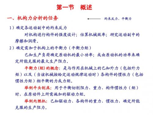 河北工业大学机械原理力分析