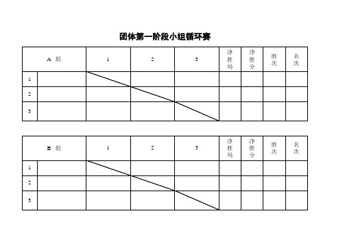 羽毛球团体比赛编排用表