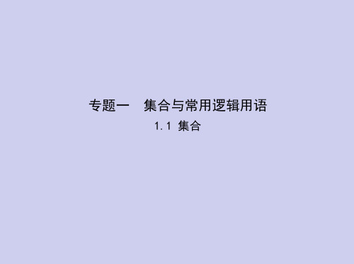 新高考数学总复习专题一1.1集合课件