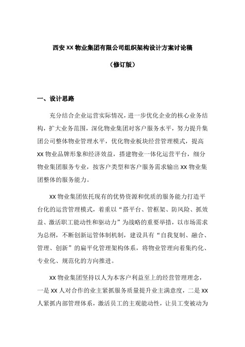 物业集团有限公司组织架构设计方案