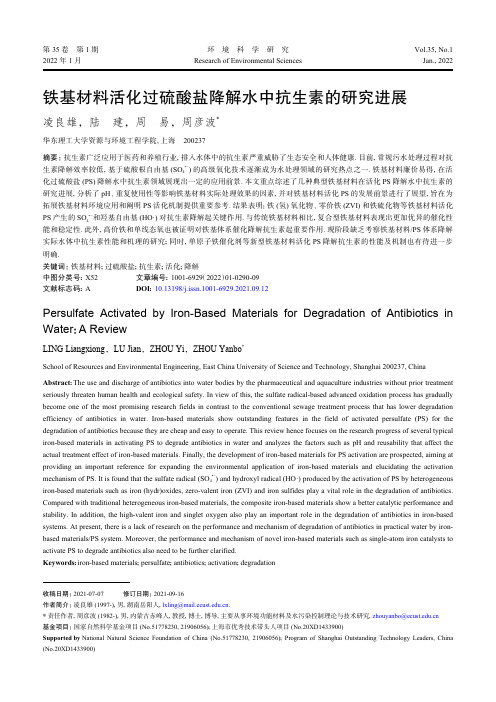 铁基材料活化过硫酸盐降解水中抗生素的研究进展