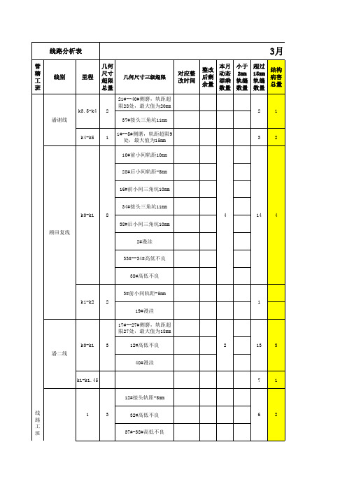 范例【线路班】三全检查汇总分析表 (1)