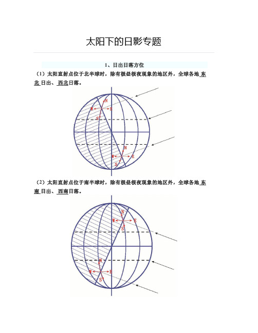 太阳下的日影专题