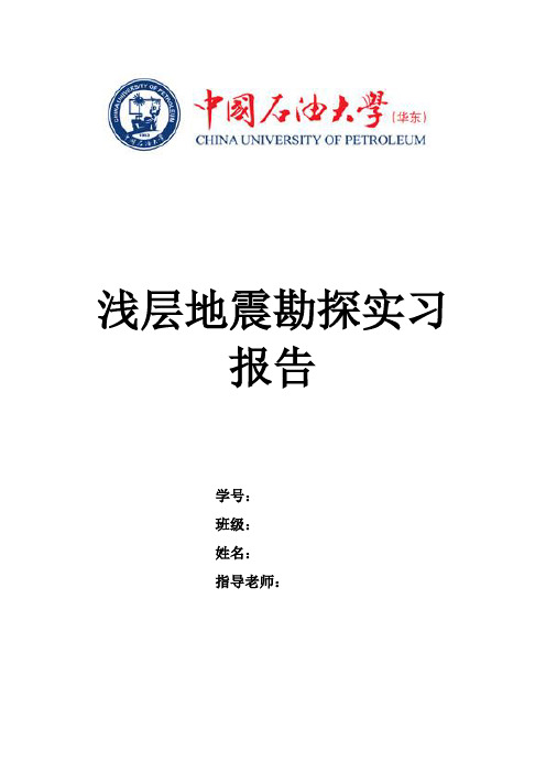 浅层地震勘探实习报告