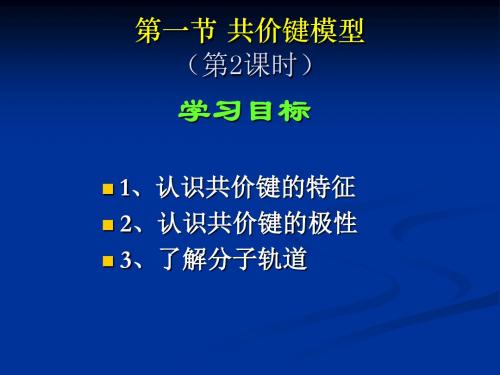 共价键模型 PPT3 鲁科版