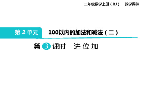 【人教版】2021_2022二年级数学上册PPT课件第二单元第3课时 进位加