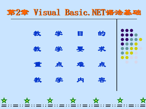 BASICNET语法基础